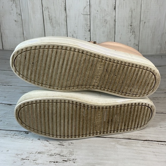 Blush Pink Leather Skechers Street Uplift-Double Zipper Platform SlipOn - Picture 9 of 15